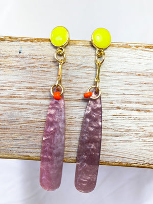 HUE glitter resin earrings