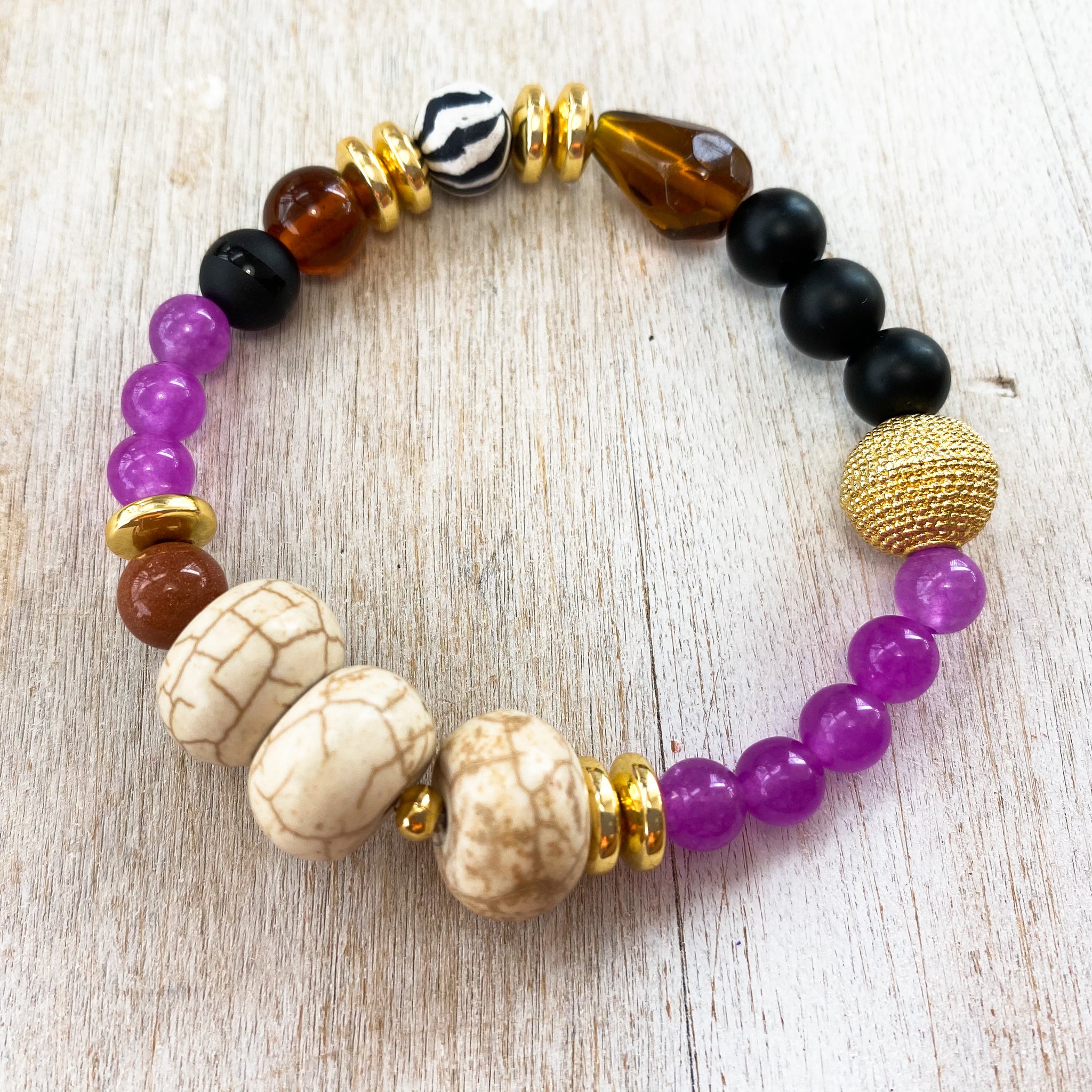 WILD FALL mixed natural stones bracelets