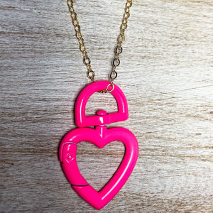 ENAMEL heart lock