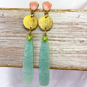 HUE glitter resin earrings